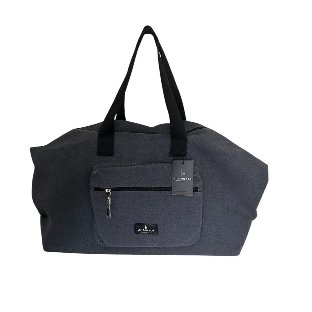 London Fog Denim Duffel Bag Grey